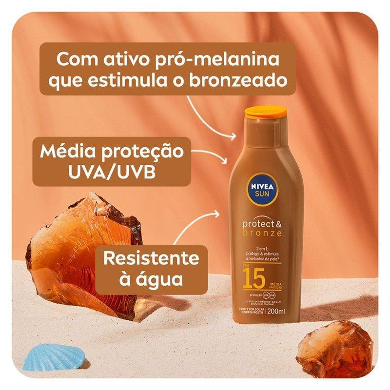 Protetor Solar Nivea Sun Protect Bronze Fps15 200ml