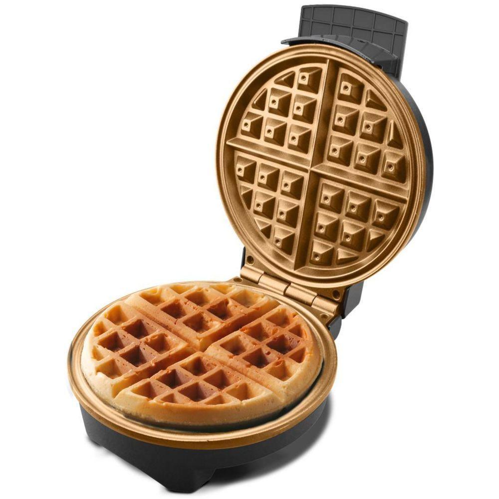 Máquina De Waffle Philco Maker Pwm02a 850W Chapa De 19cm Revestimento Antiaderente Gold