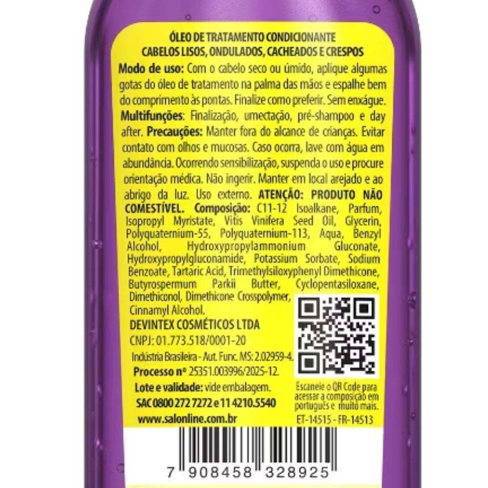 Óleo De Tratamento Uva Cachos Dos Sonhos Multy Irresistível 50ml