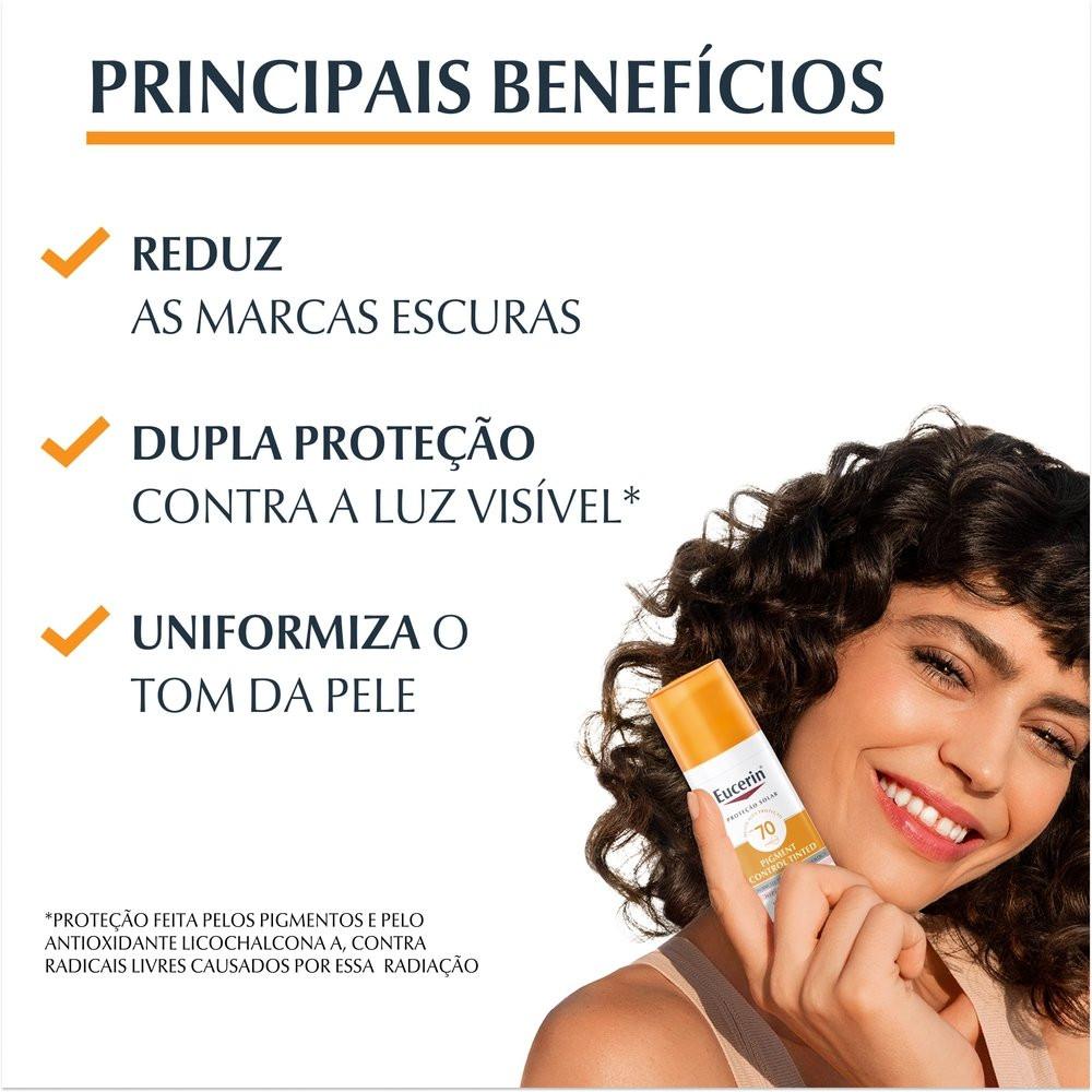 Protetor Solar Facial Eucerin Antimanchas Cor Clara Fps70 50ml
