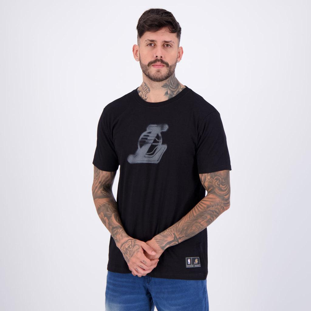 Camiseta Nba Los Angeles Lakers Spray Preta