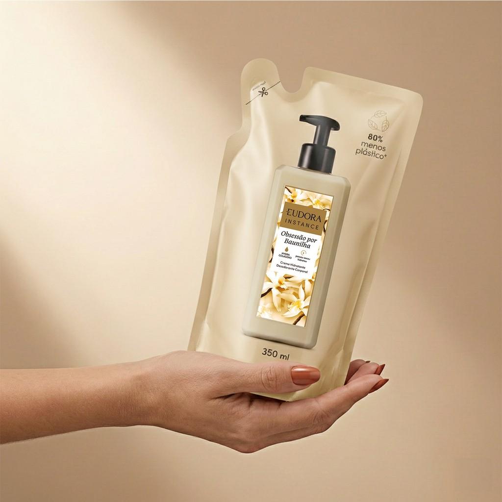 Eudora Instance Refil Creme Hidratante Desodorante Corporal Baunilha 350ml