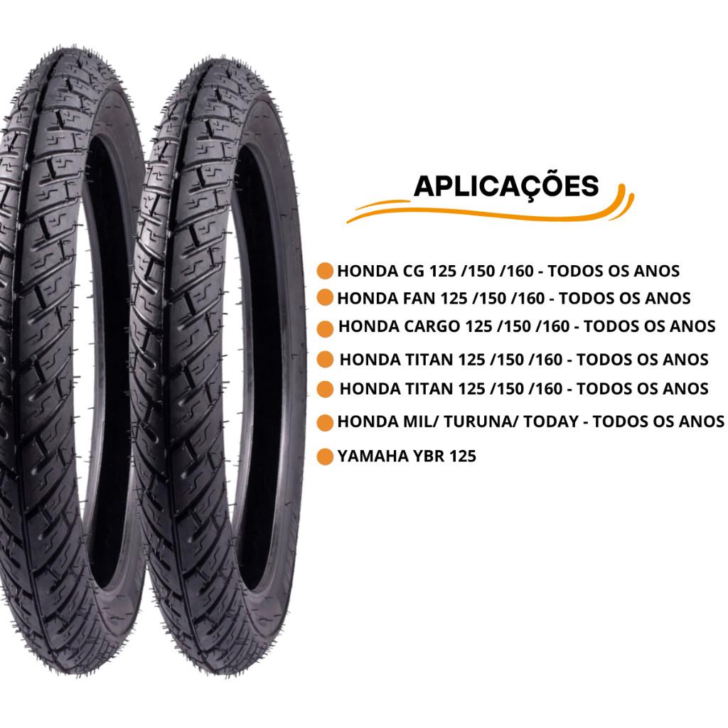 Par De Pneu Novo Titan 150 Cg 125 Fan 160 Honda Yamaha Ybr Moto Aggressive