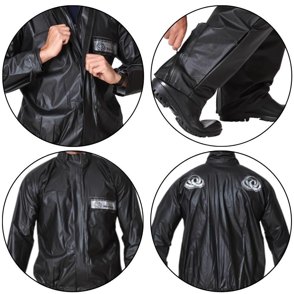 Conjunto Motoqueiro Capa De Chuva Blusão E Calça Moto Race Evald G