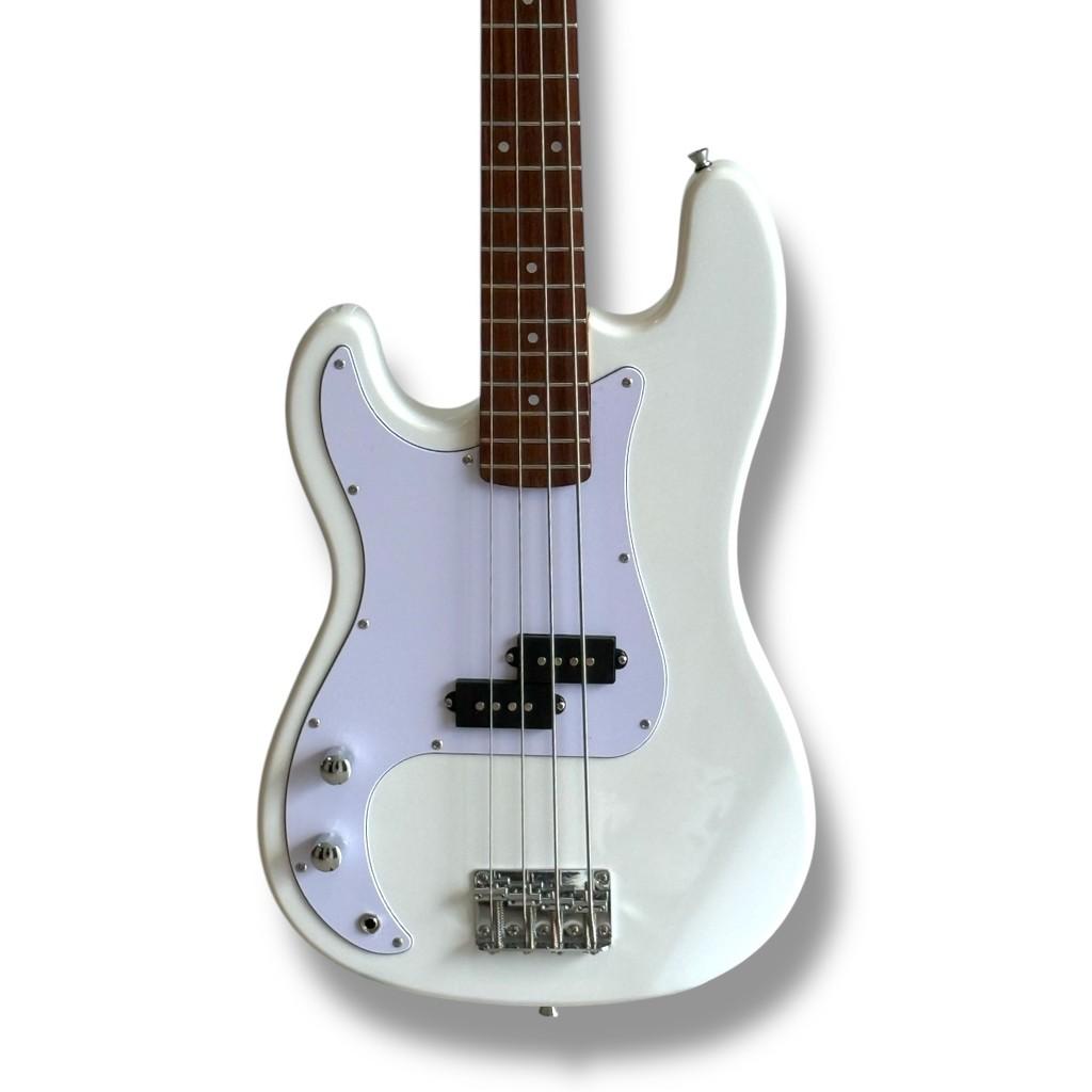 Contrabaixo J.bass Seven Canhoto Spb-47 Lh - Wh Branco C/bag