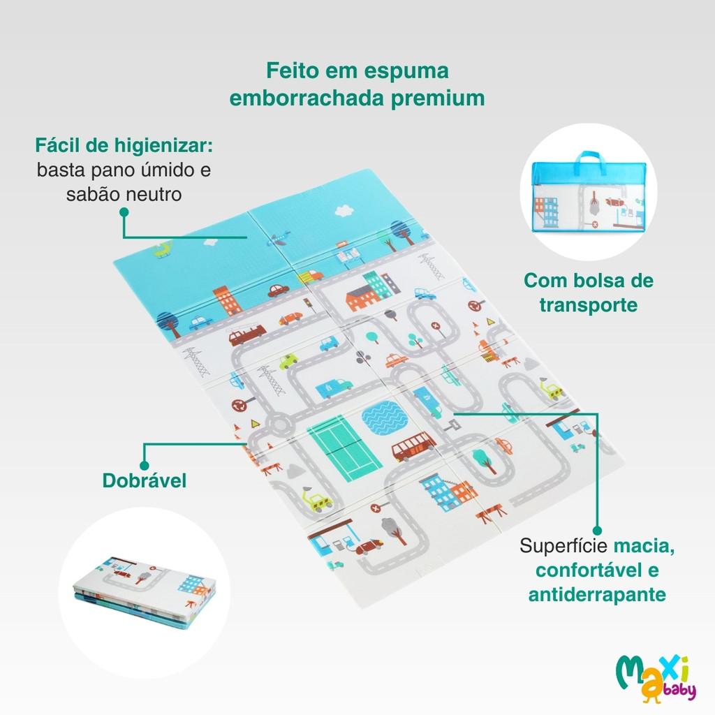 Tapete Infantil Emborrachado Dobrável Tatame Carro Maxi Baby