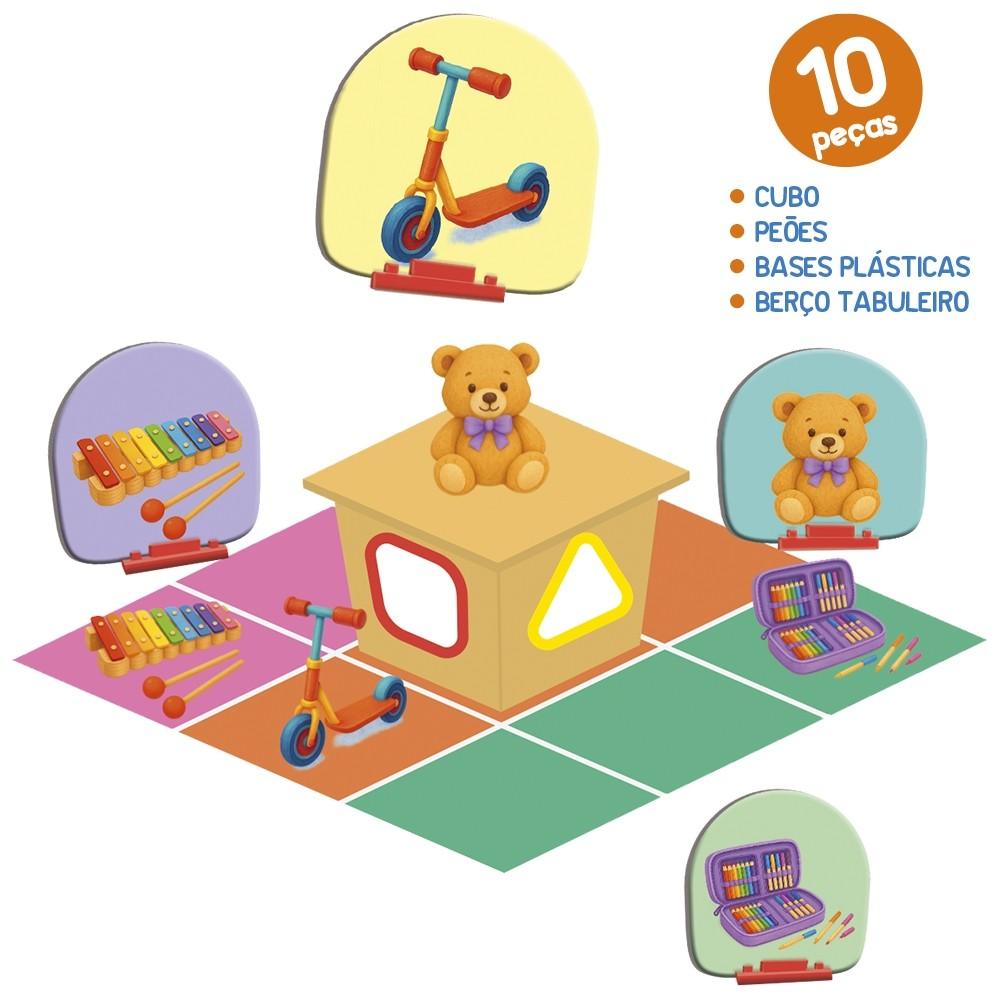 Jogo Educativo Lugar Certo Toyster Brinquedo Infantil Diversão Formas Geométricas Tabuleiro Cartas