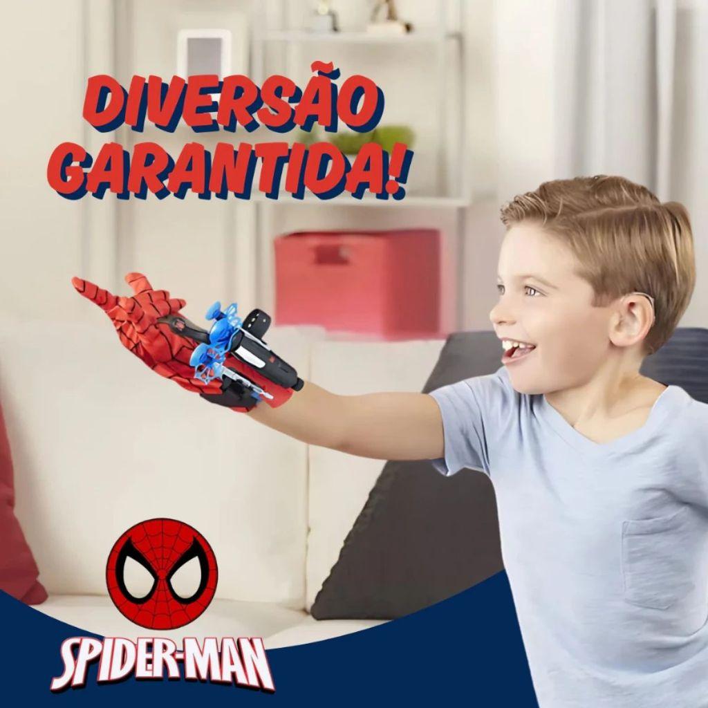 Brinquedo Luva Homem Aranha Com Lançador De Teia - Castela