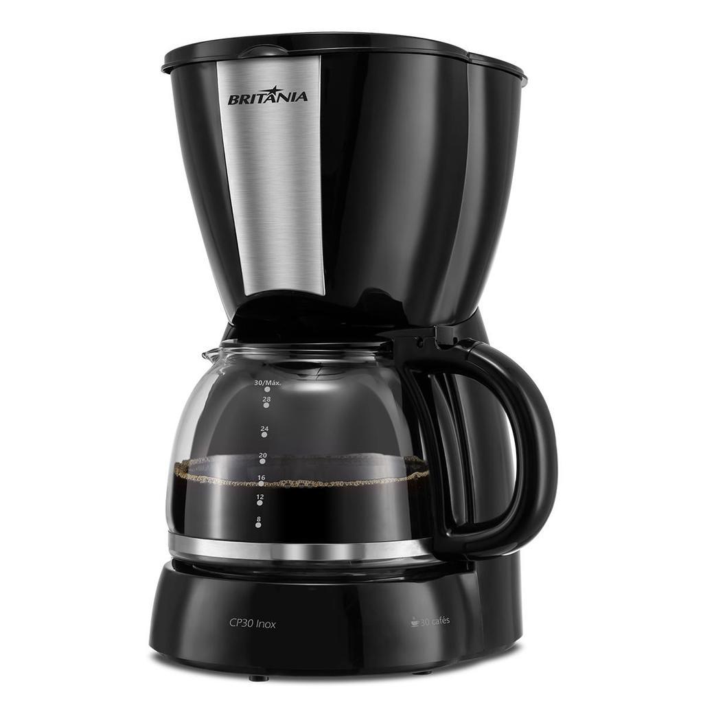 Cafeteira Britânia CP30 Inox Preta 127V