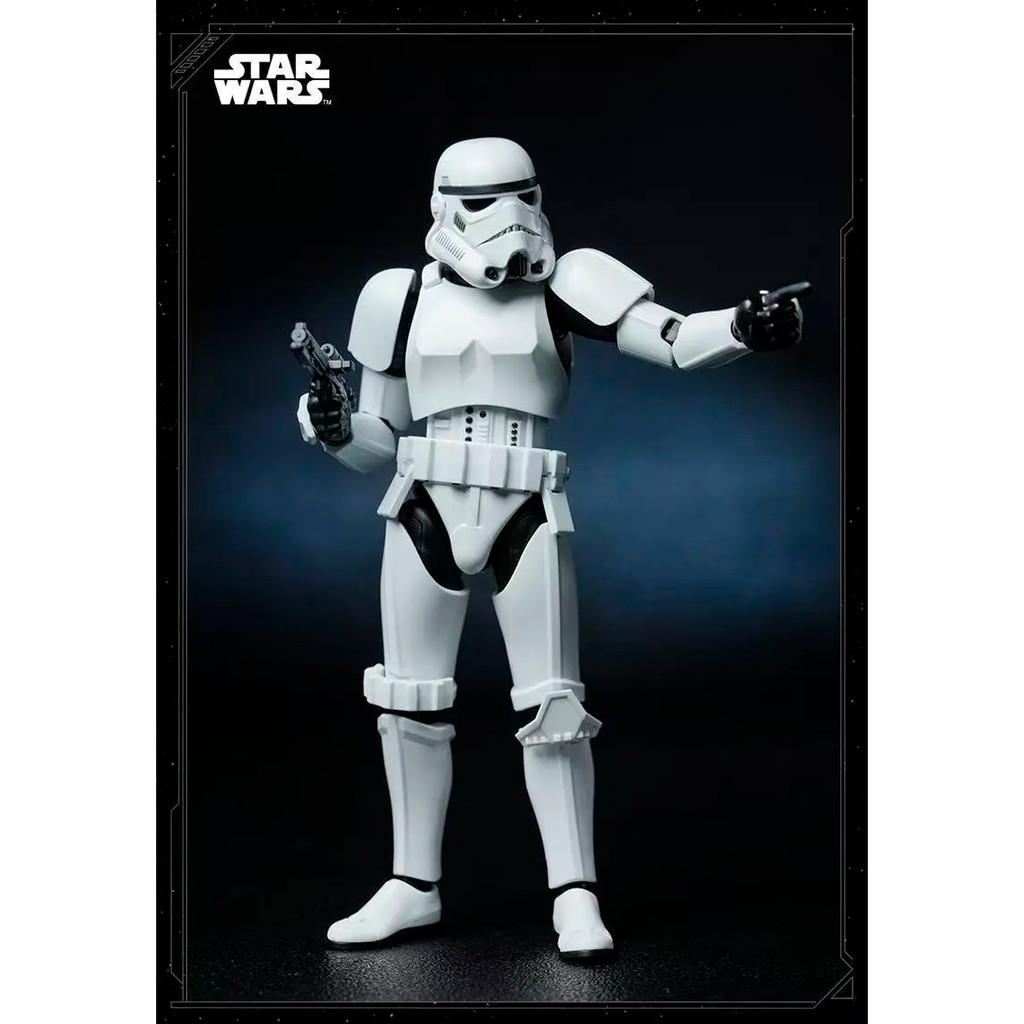 Boneco Articulado Montável Blokees Star Wars Champion 02 Stormtrooper Colecionável Model Kit