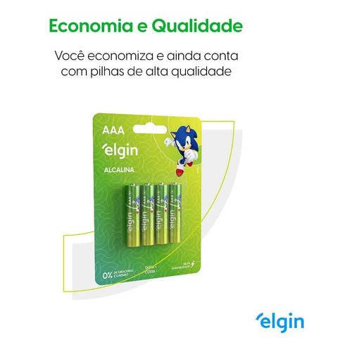 Caixa Com 10 Unidades De Pilha Alcalina Energy Aaa Elgin