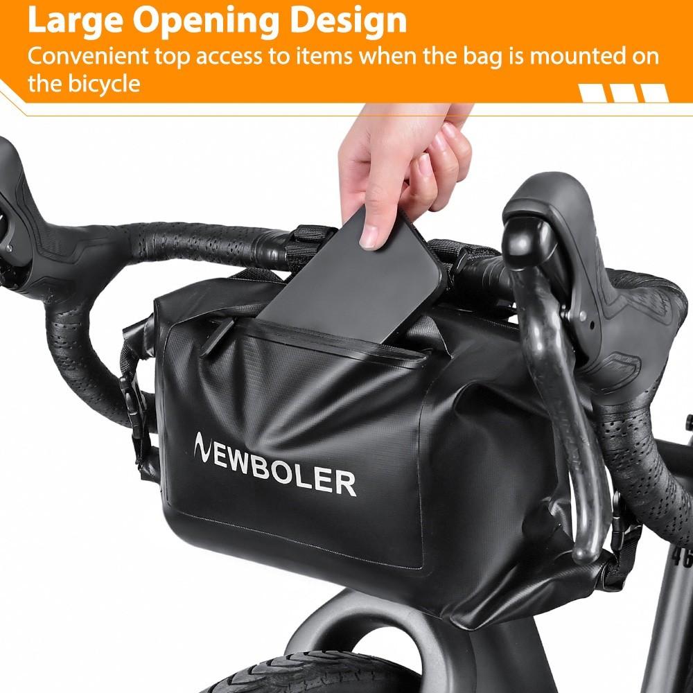 Newboler 7L Bolsa Para Guiador De Bicicleta De Grande Capacidade Portátil Tubo De Quadro Design De Abertura Dupla À Prov