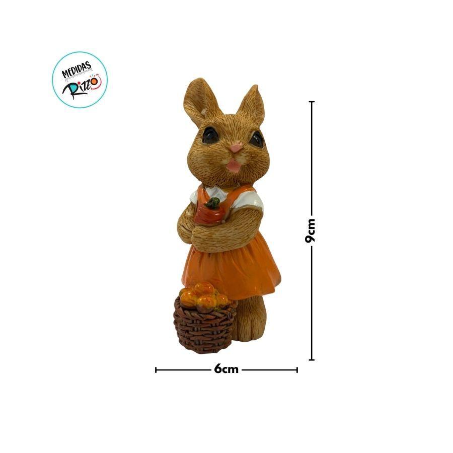 Enfeite Decorativo De Páscoa Em Resina - Coelhinho Menina - 9x6x4cm - 1 Unidade - Rizzo