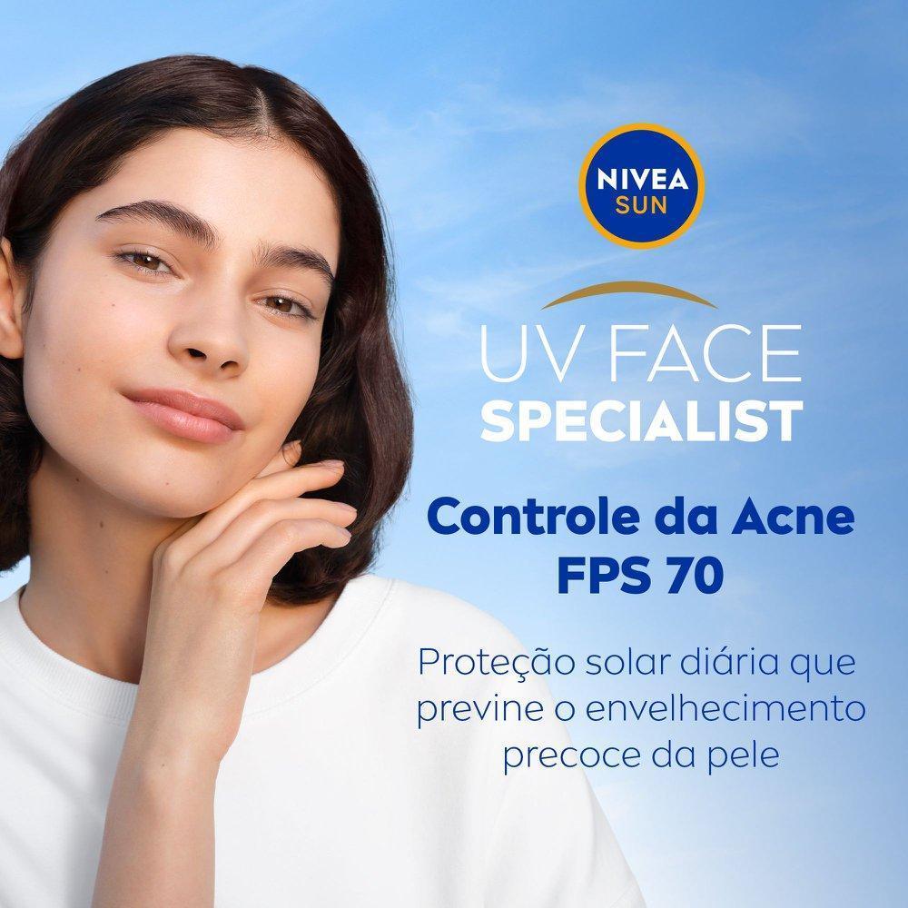 Protetor Solar Facial Nivea Sun Fluído Uv Face Specialist Controle Da Acne FPS 70 40ml