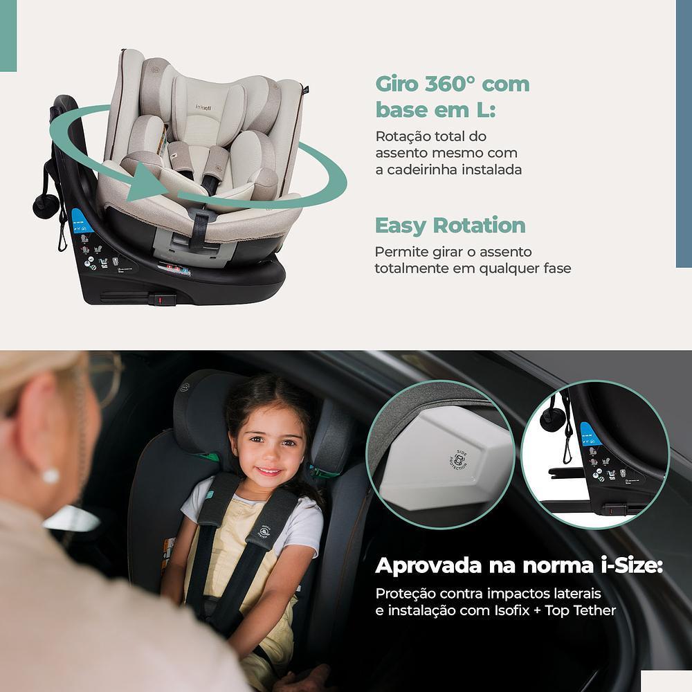 Cadeirinha De Bebê Nonna 360 0-36kg Isofix Bege Infanti