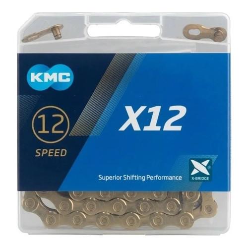 Corrente Kmc 12v 126 Elos Gold Compativel Shimano Sram