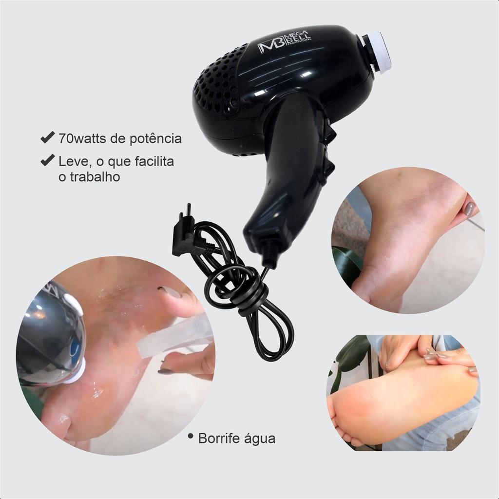 Pedicuro Lixa Elétrica Esfoliador Pés Profissional + 12 Lixa