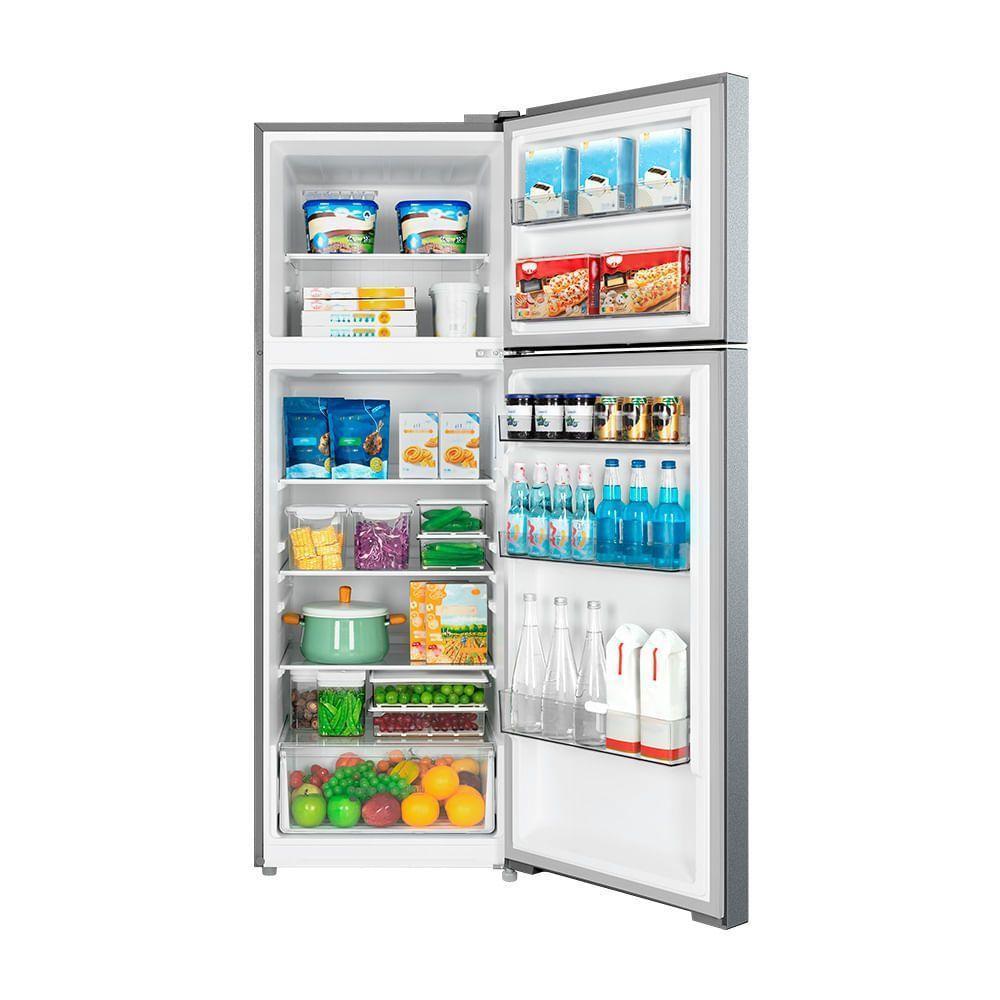 Geladeira Cycle Defrost Duplex 410L Inverter Prata Midea Mdrt554evf502 220V