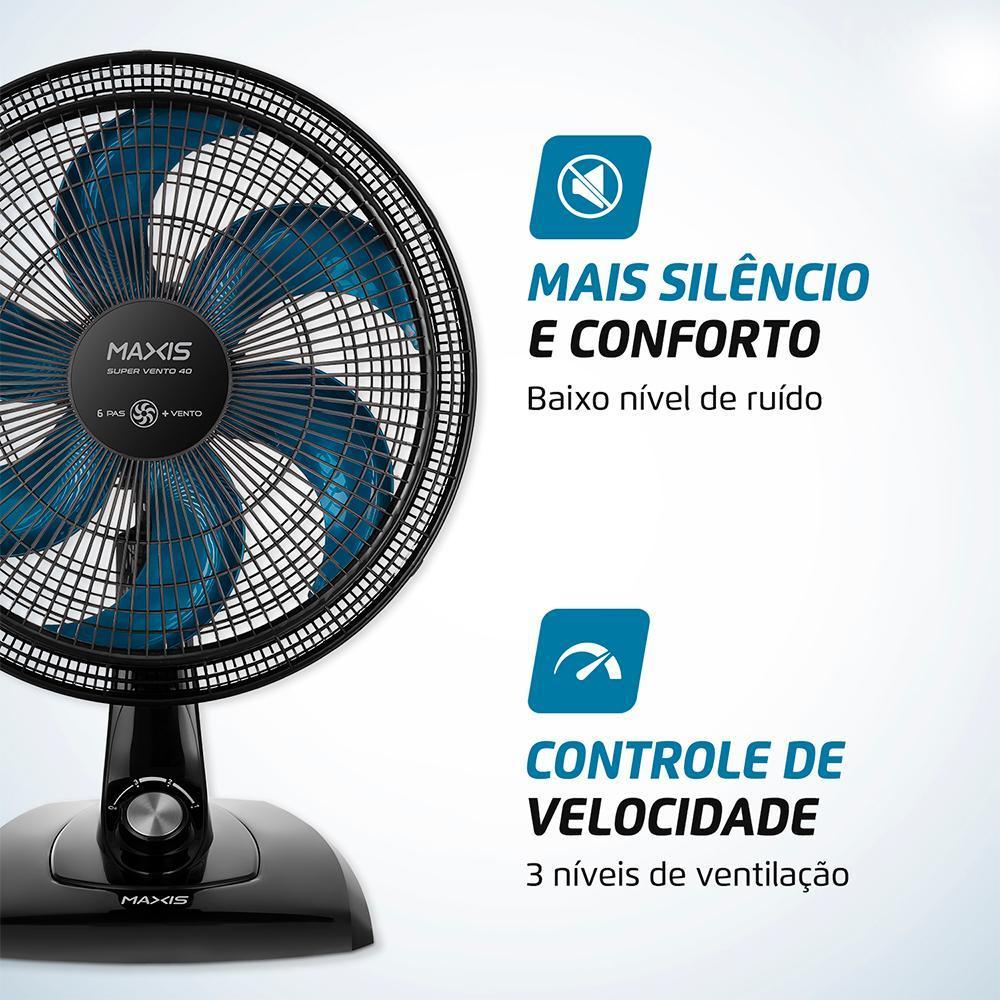 Ventilador De Mesa Maxis 6 Pás 40cm V-40-mx-b