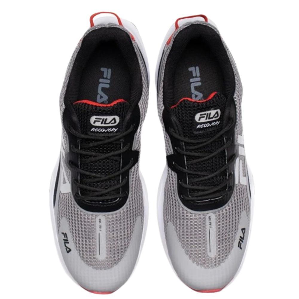 Tênis Fila Recovery Masculino - Cinza/preto/vermelho