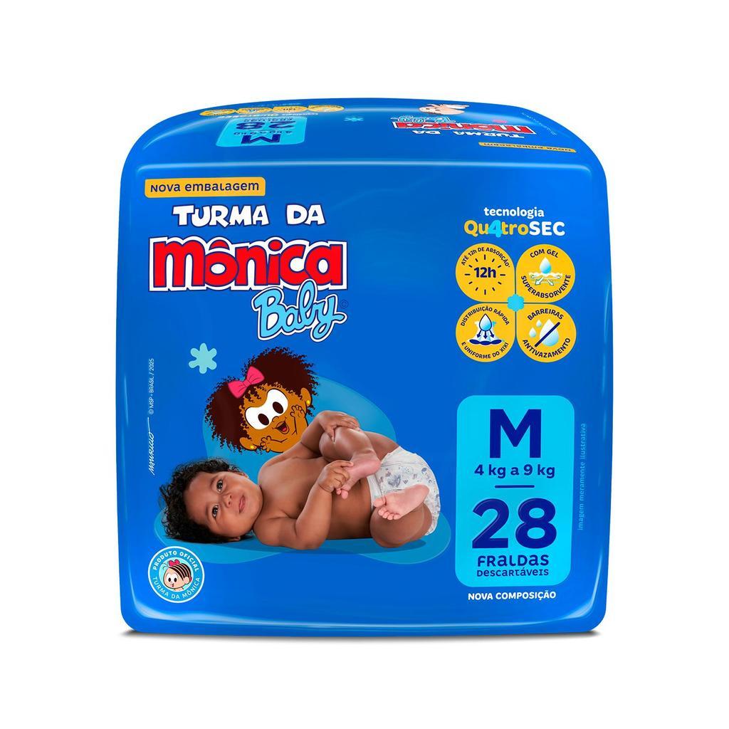 Kit 2 Fraldas Turma Da Mônica Baby Jumbo M Com 28un Cada