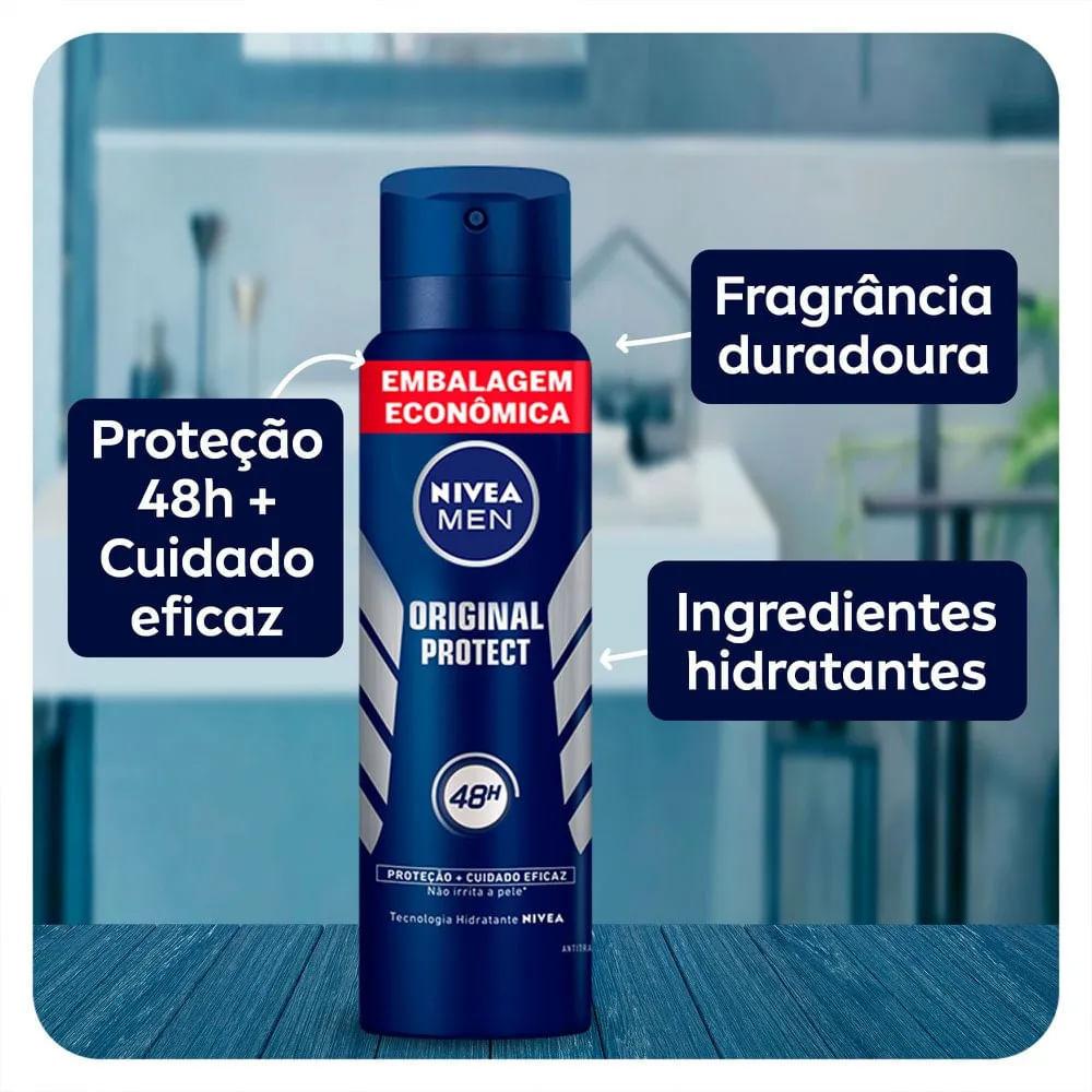 Kit Desodorante Aero Nívea Men Original Protect 200ml - 2 Unidades