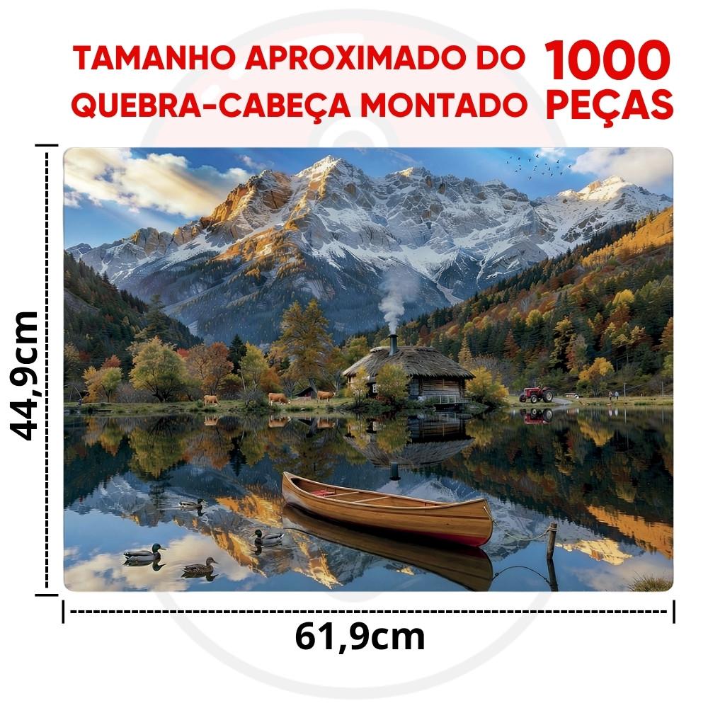 Quebra Cabeça Alpes Suíços 1000 Peças Toyster Puzzle Clássicos Paisagem Turístico Família Brinquedo
