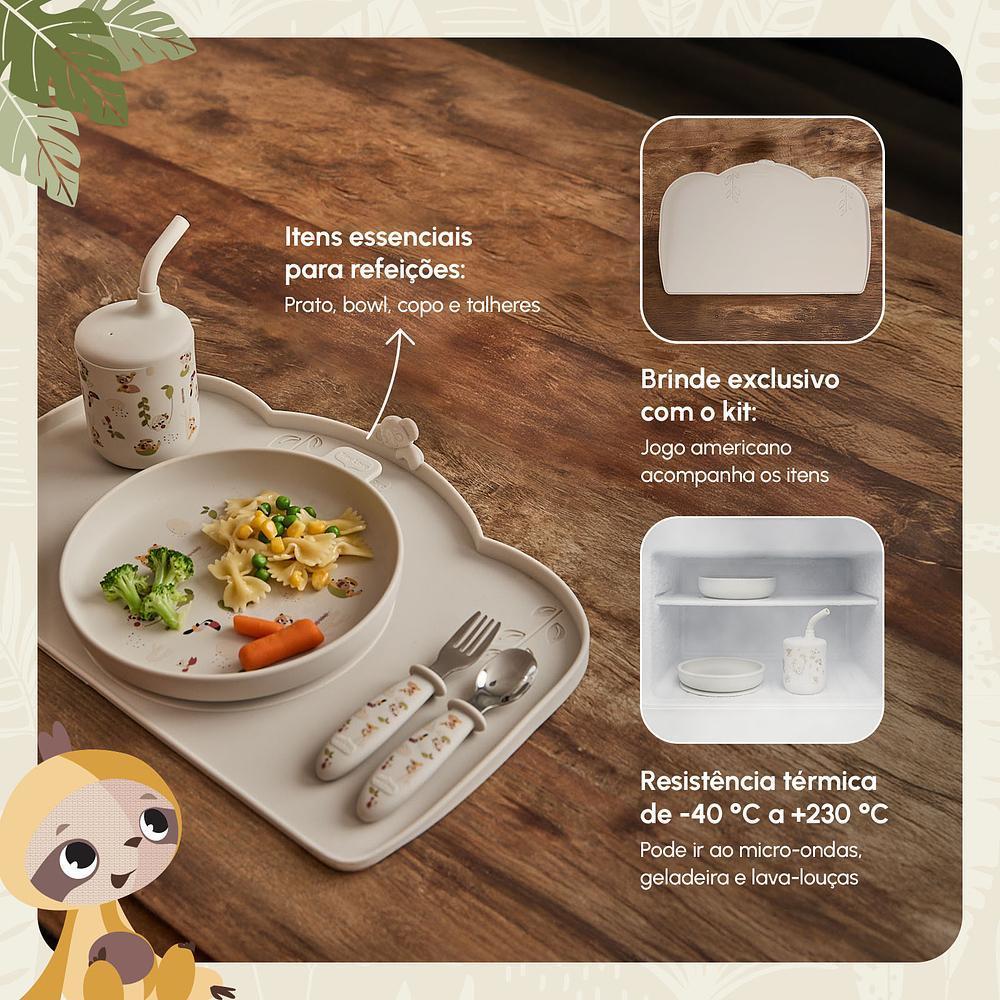 Kit De Alimentação Silicone Introdução Alimentar Tiny Love