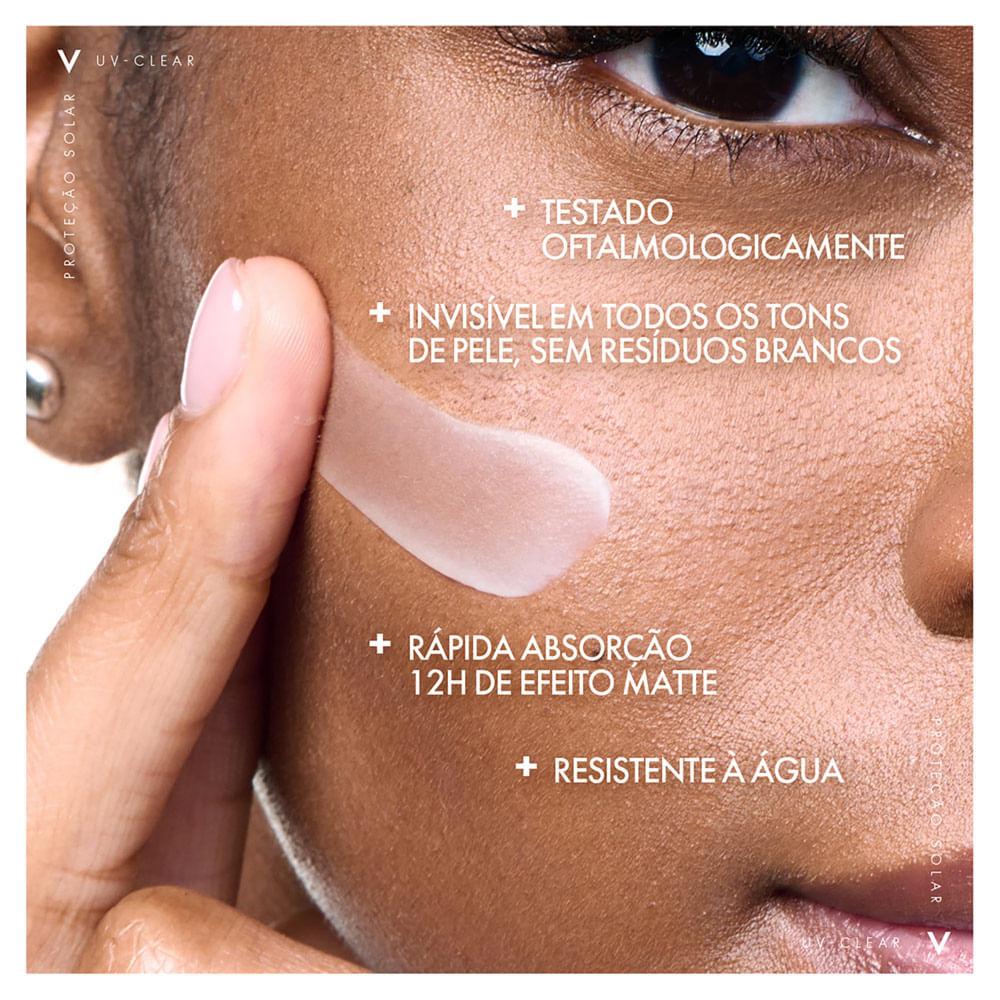 Protetor Solar Facial Vichy Capital Soleil Uv-clear Antioleosidade Aqua Fluido FPS 60 Sem Cor 40g