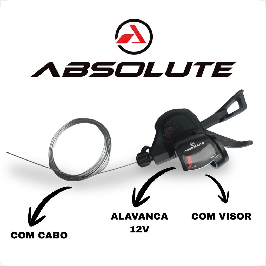 Alavanca Passador Cambio Absolute Nero Traseiro Direito 12V 1x12v Abraçadeira Com Visor