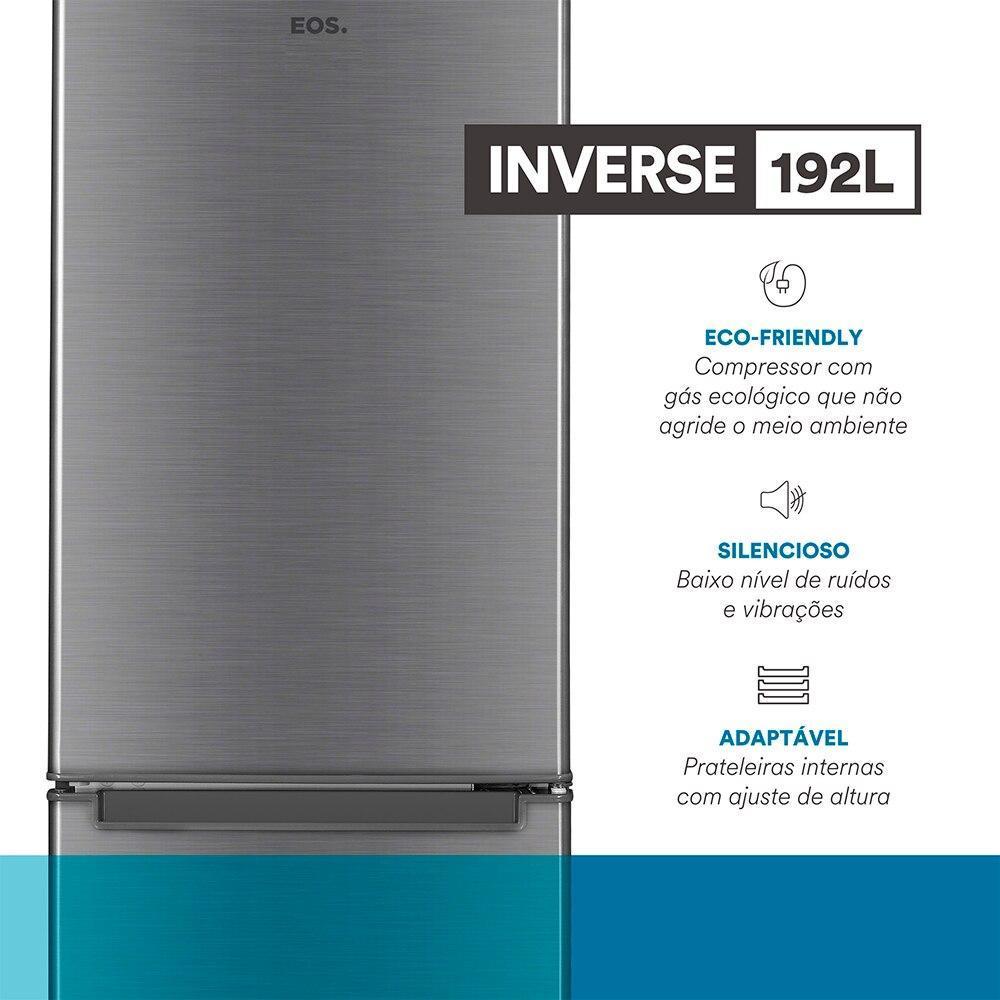 Geladeira Eos 192 Litros Duplex Inverse Inox Erv260ids 220V