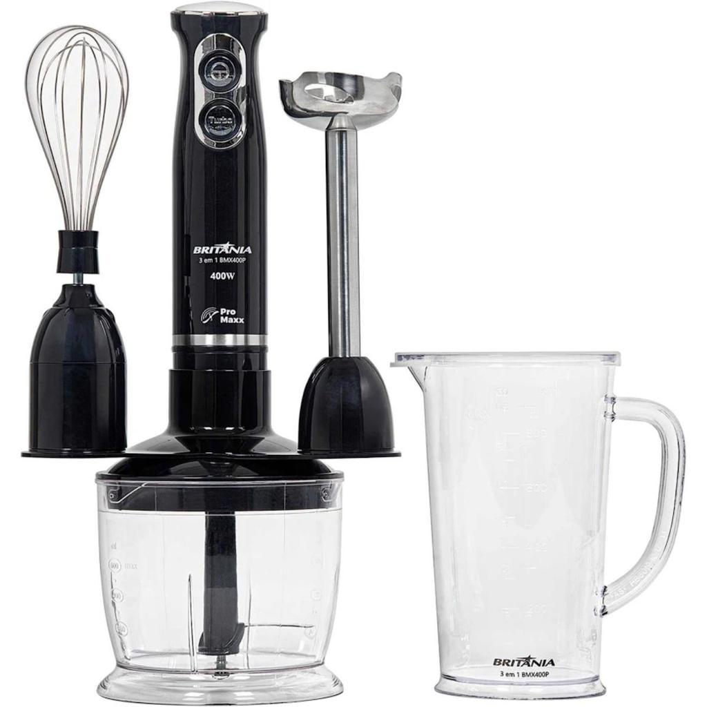 Mixer 3 Em 1 Britânia Bmx400p 400W Com Copo E Triturador