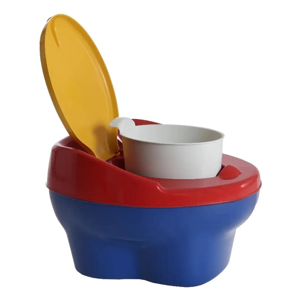 Troninho Penico Styllbaby Animais 2 Em 1 Vermelho Azul