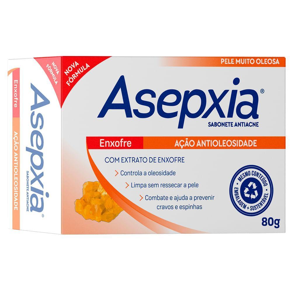 Sabonete Facial Enxofre Antiacne E Antioleosidade Asepxia 80g