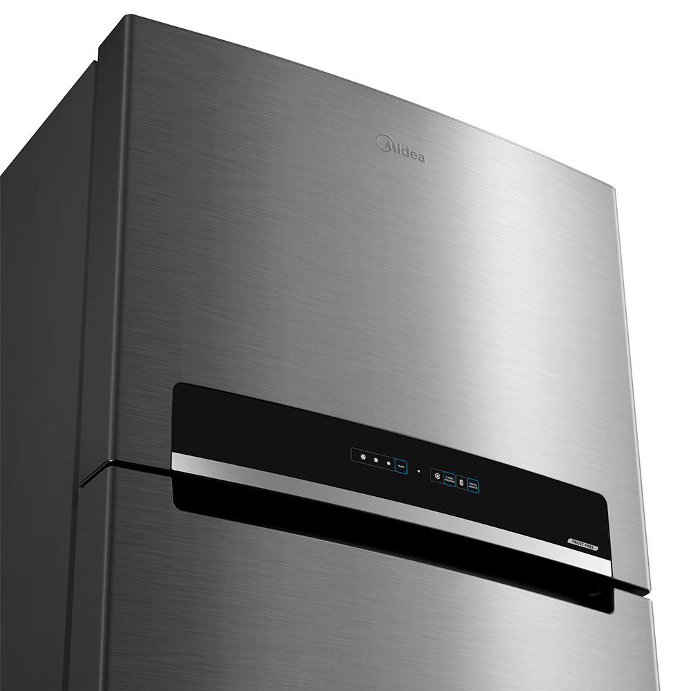 Geladeira Frost Free Midea 473 Litros Md-rt611evk463 Turbo Freezer Duplex Inverter Inox Bivolt
