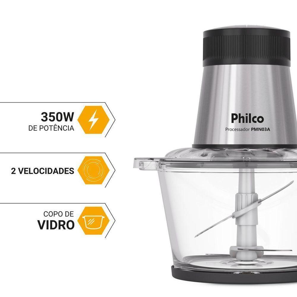 Processador Compacto Philco Jarra De Vidro 350W Pmn03a 110V