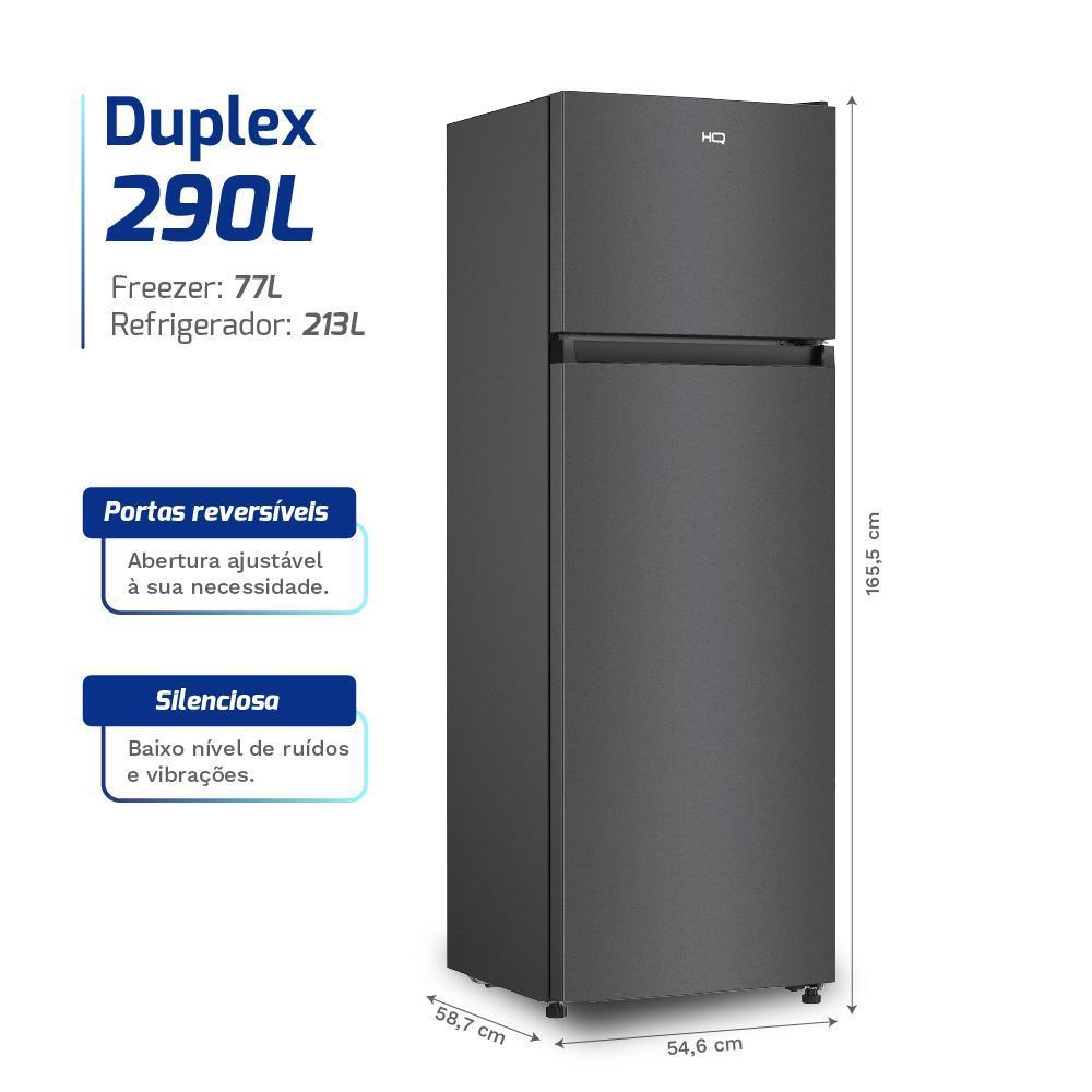 Geladeira Refrigerador Hq Defrost 290 Litros Preto Hq-290rdf