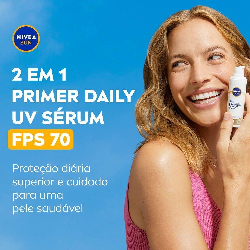 Primer Nivea Sun Daily Uv Sérum 2 Em 1 FPS 70 Sem Perfume 30ml
