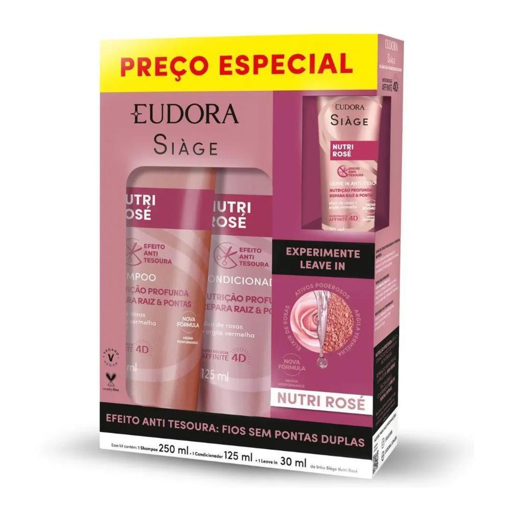 Kit Siàge Nutri Rosé Shampoo 250ml + Condicionador 125ml + Leave-in 30ml