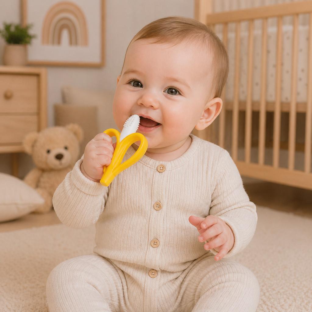Kit Mordedor Girafa + Banana Pais E Filhos Vila Toy