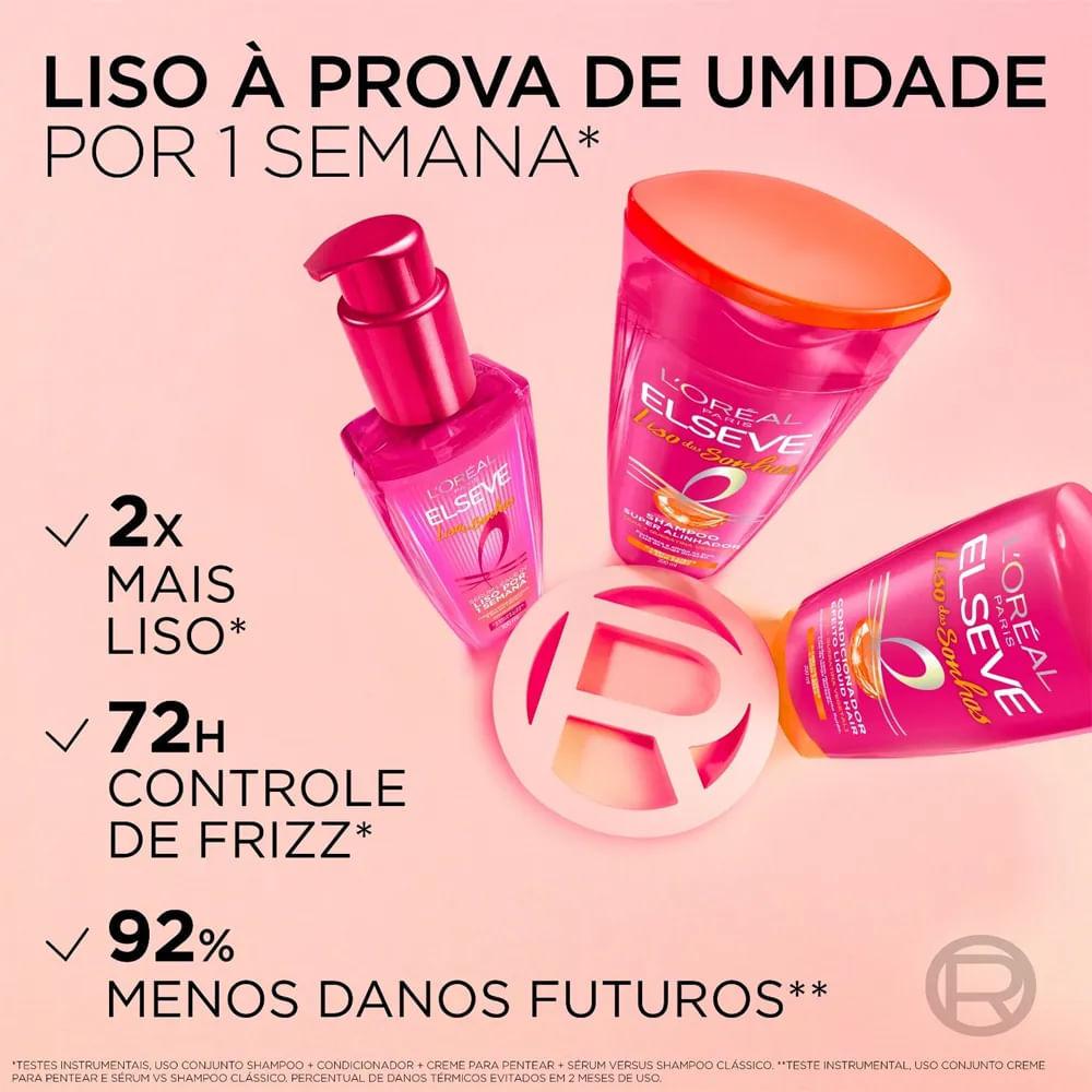 Kit Elseve Shampoo + Condicionador Liso Dos Sonhos Liquid Hair 200ml