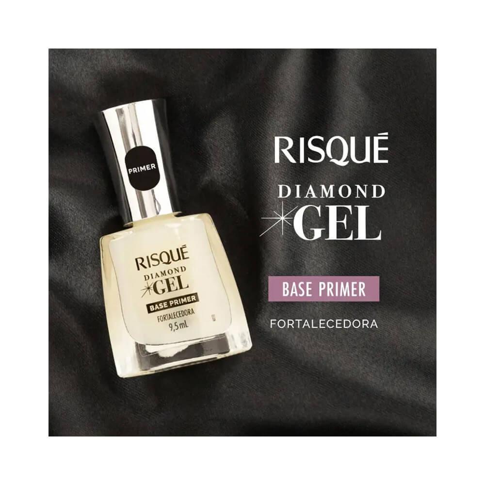 Esmalte Risqué Diamond Gel Base Primer Fortalecedora