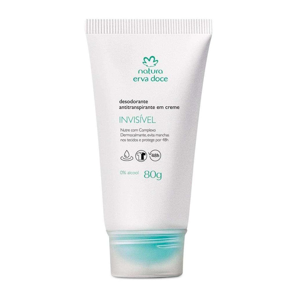Desodorante Antitranspirante Em Creme Erva Doce 80g