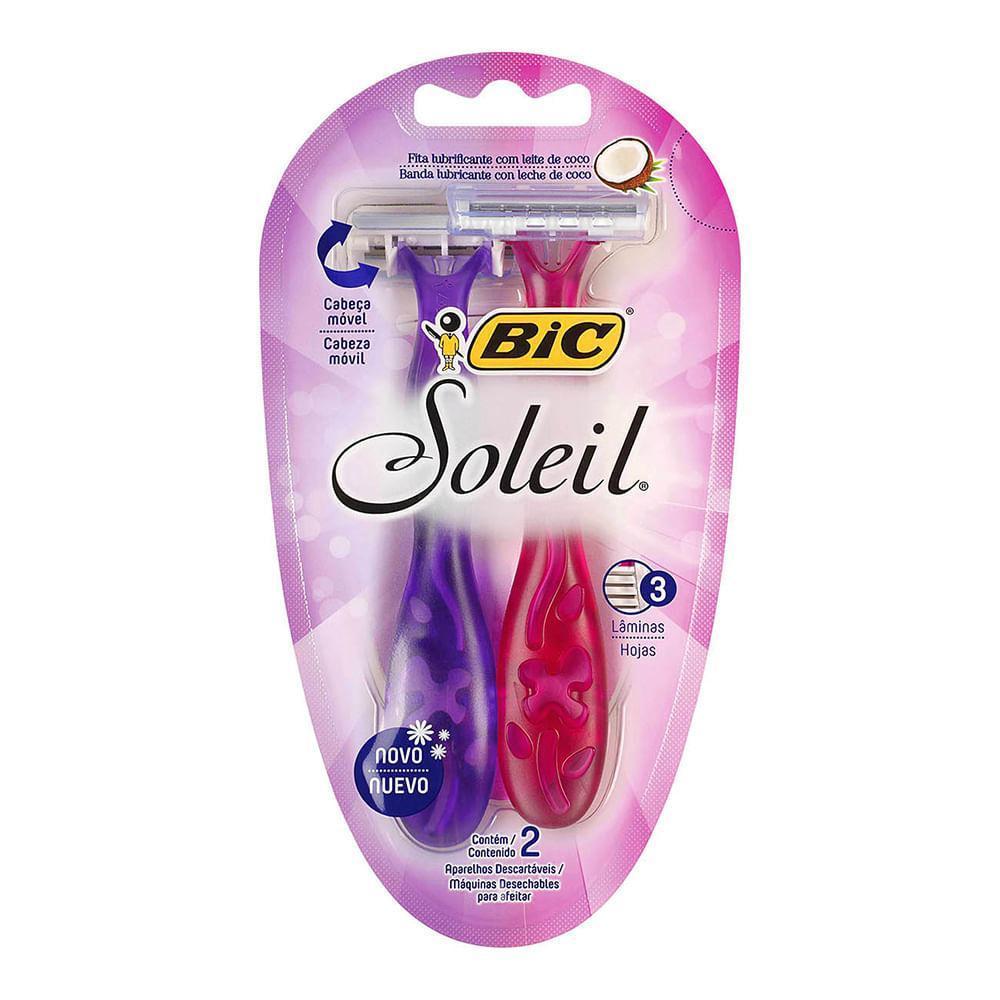 Aparelho Bic Barbear Soleil Com 2 Rosa/roxo
