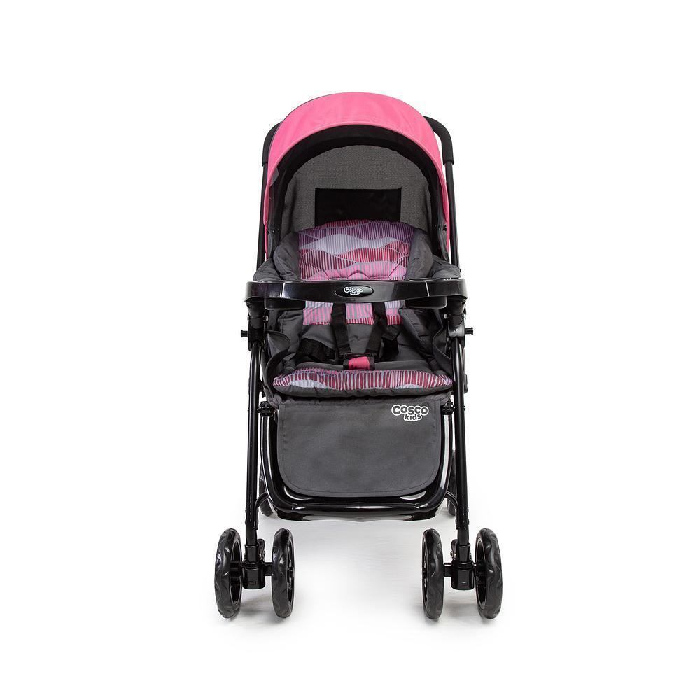 Carrinho De Bebê Cosco Kids Reverse 0-15kg Aça Reversível Passeio Rosa Onda