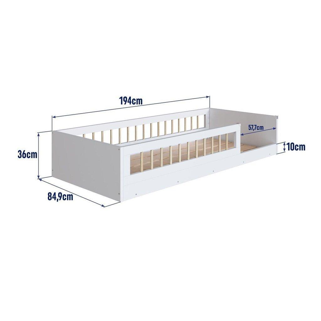 Cama Montessoriana De Solteiro Linha Affetto Branco