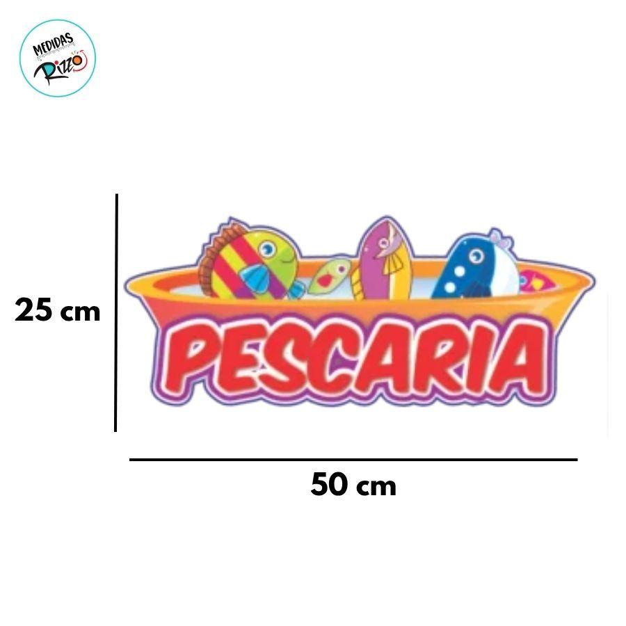 Placa De Sinalização Em Papel Para Festa Junina - Pescaria - 50cm - 1 Unidade - Festa Maluca - Rizzo