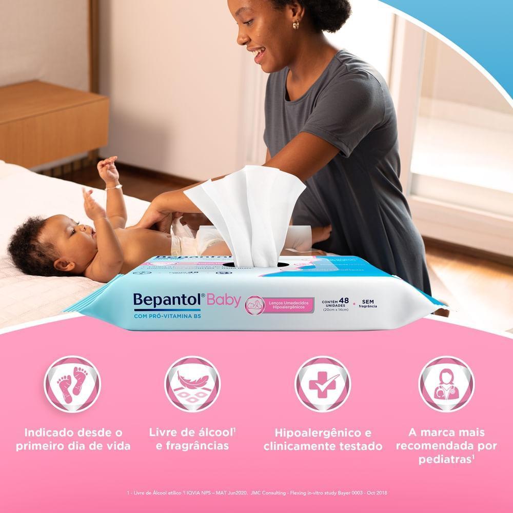 Lenços Umedecidos Bepantol Baby Com 48 Unidades
