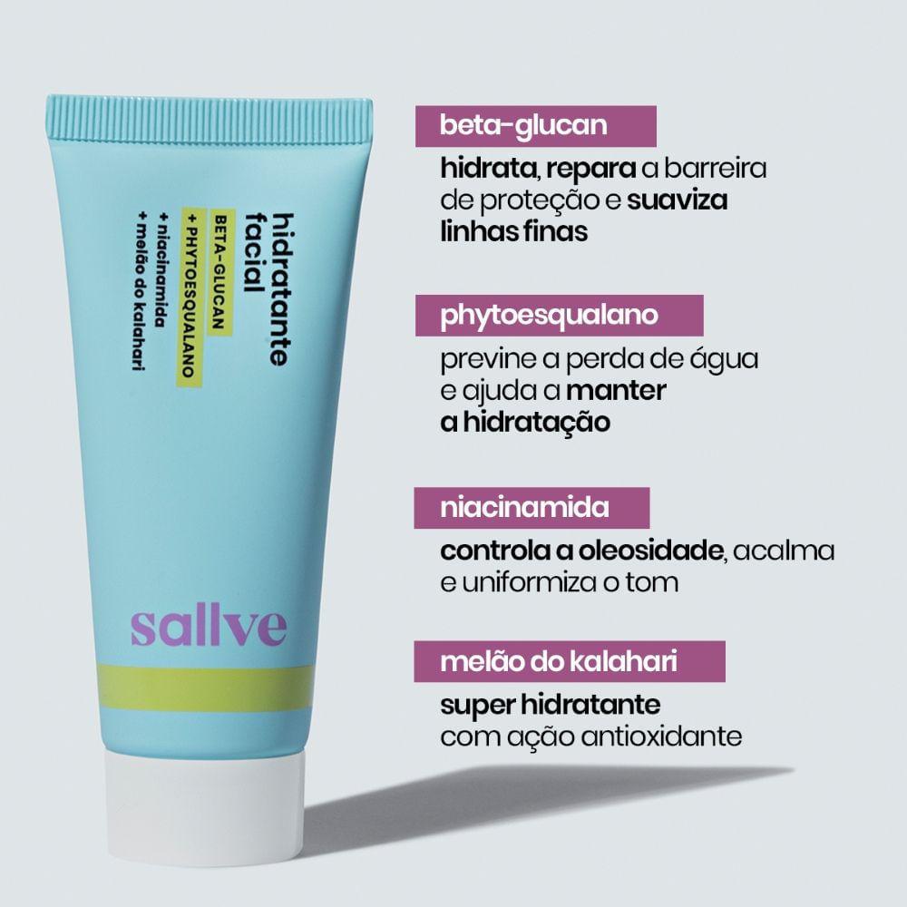 Hidratante Facial Sallve Beta Glucan E Phytoesqualano Gel Creme 40g