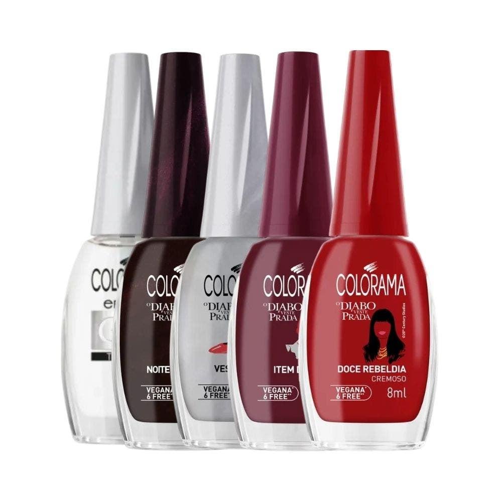 Kit Esmalte Colorama Colecao Diabo Veste Prada Top Coat